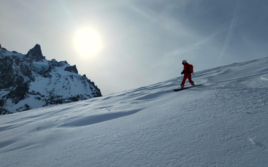 vallee blanche snowboard