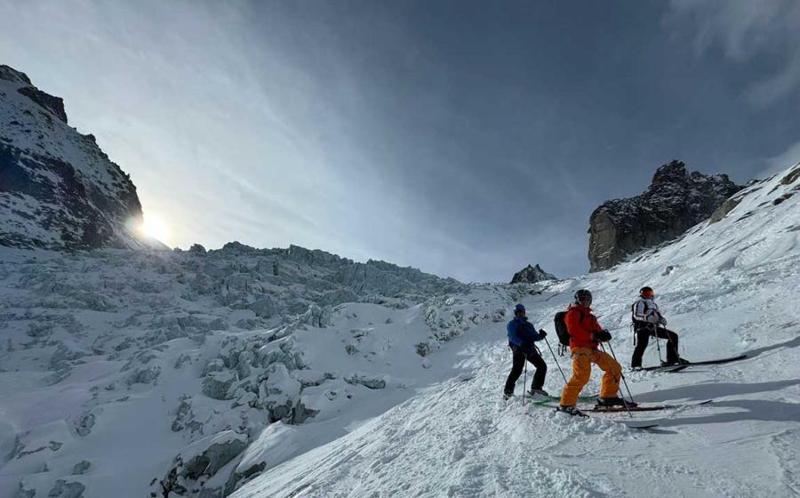 En compagnie des guides de Chamonix Mont Blanc, Chamonixskiguide école de ski et haute montagne